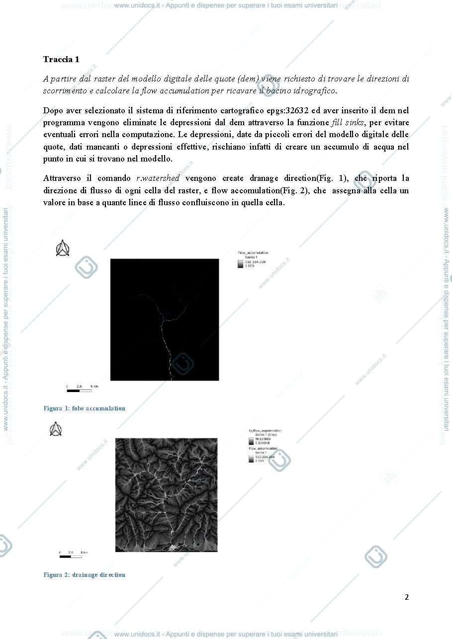 Anteprima pagina 2 — relazione finale idrologia