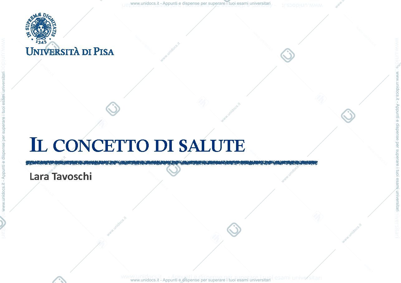 Anteprima pagina 1 — Concetto di salute