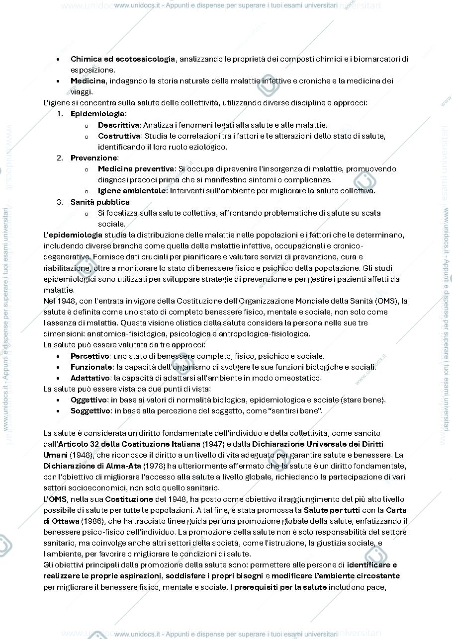 Anteprima pagina 2 — Riassunto di Igiene