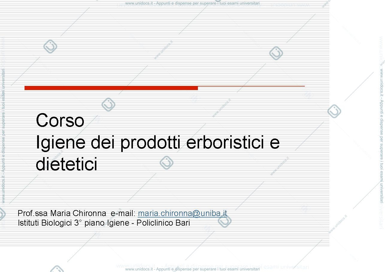 Anteprima pagina 1 — Igiene - parte iniziale