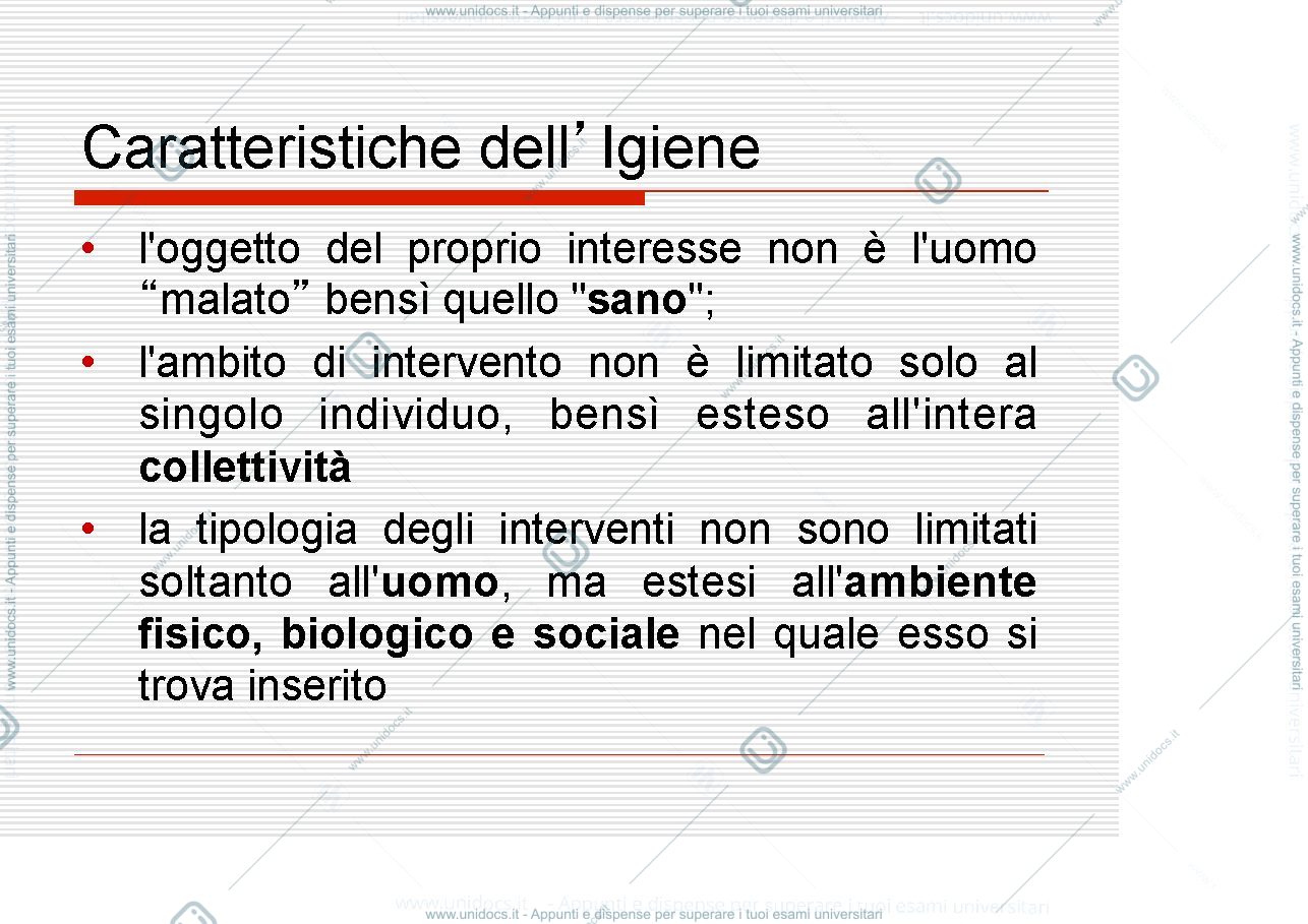 Anteprima pagina 4 — Igiene - parte iniziale