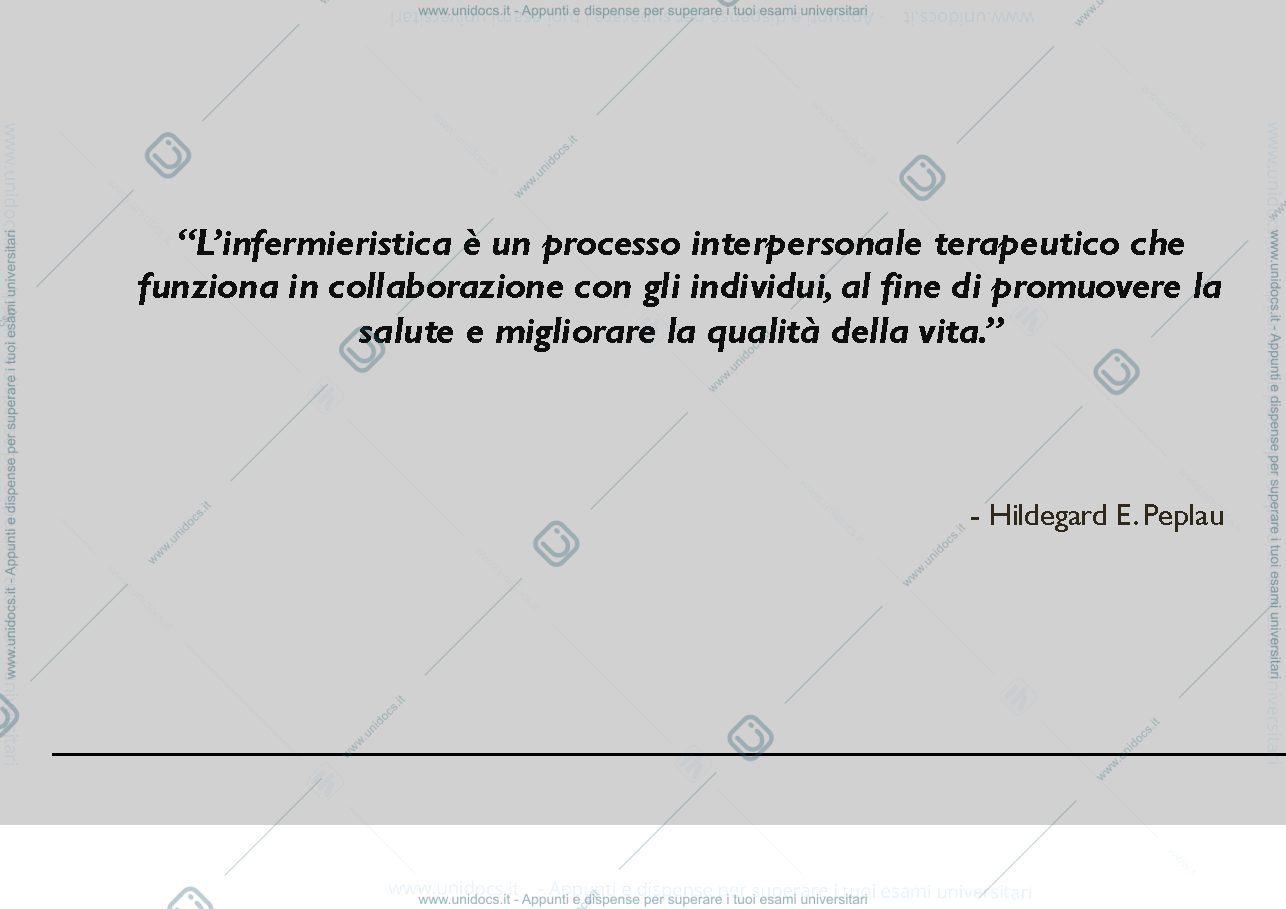 Anteprima pagina 2 — Discorso Peplau - Riassunto Infermieristica Generale