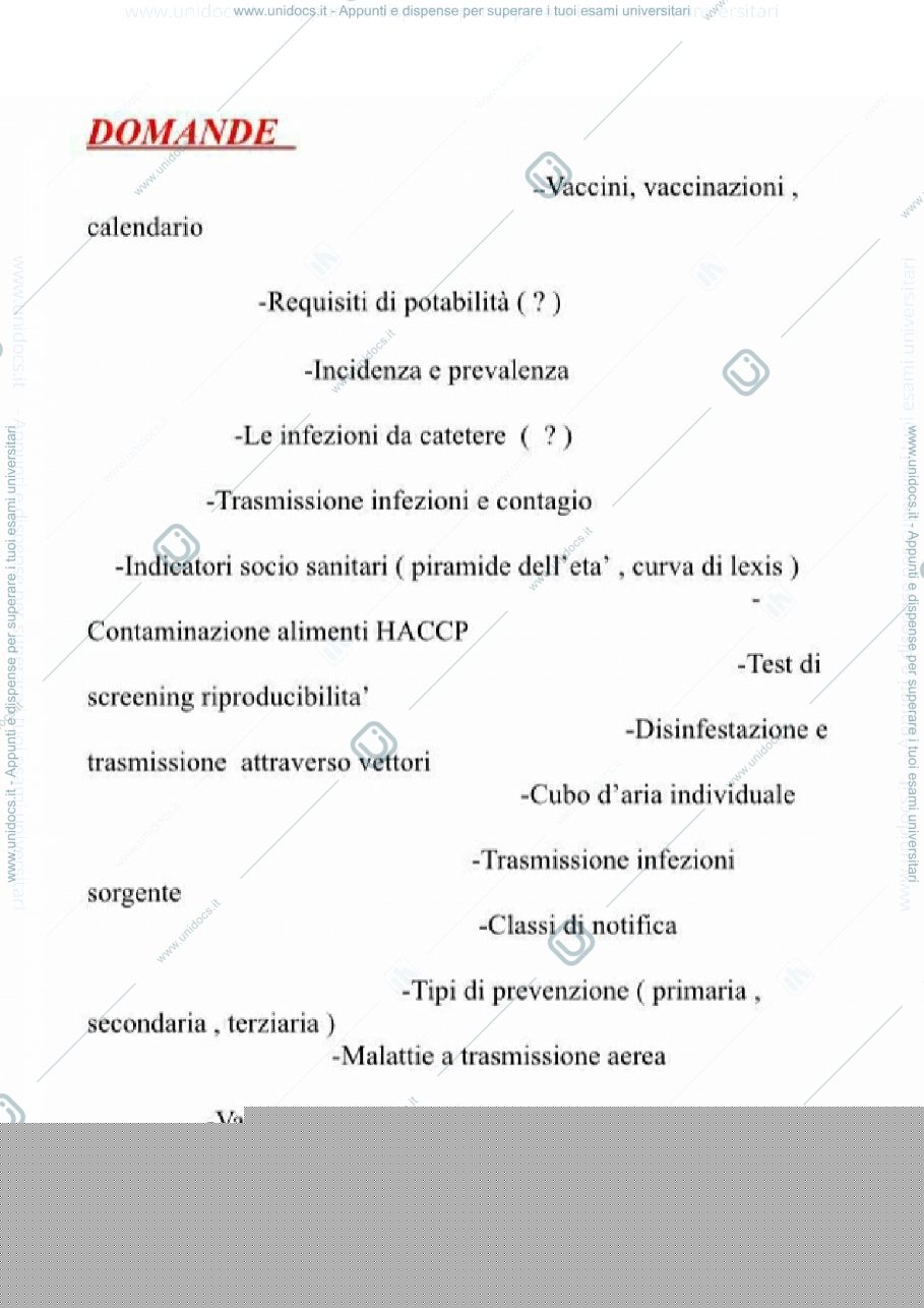 Anteprima pagina 1 — Domande igiene