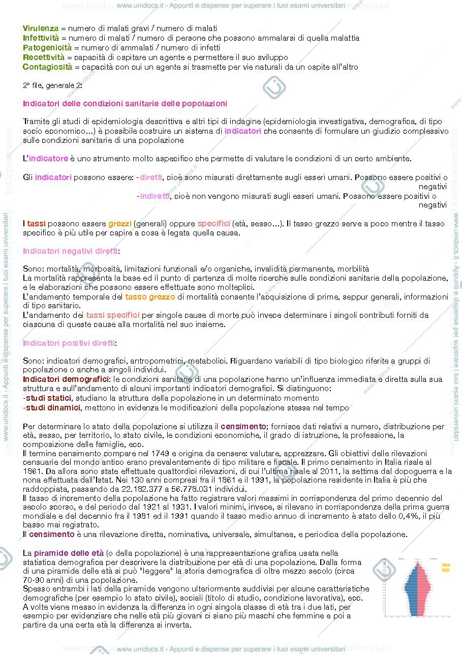 Anteprima pagina 3 — Appunti di Igiene e Medicina Preventiva - Scienze Motorie e Sportive