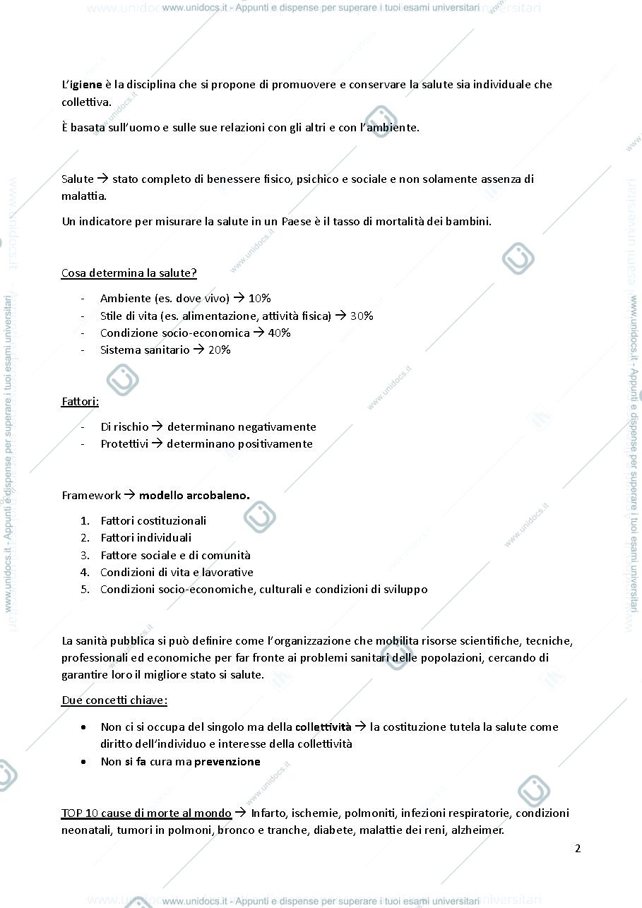 Anteprima pagina 2 — IGIENE E PROBLEMI PRIORITARI DI SALUTE