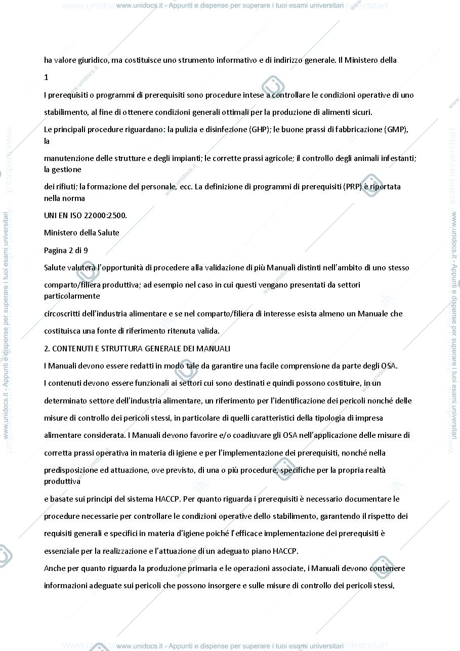 Anteprima pagina 2 — HACCP MINISTERO SALUTE