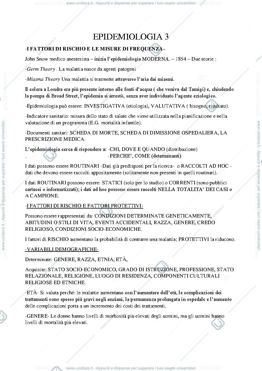 Anteprima pagina 1 — Epidemiologia