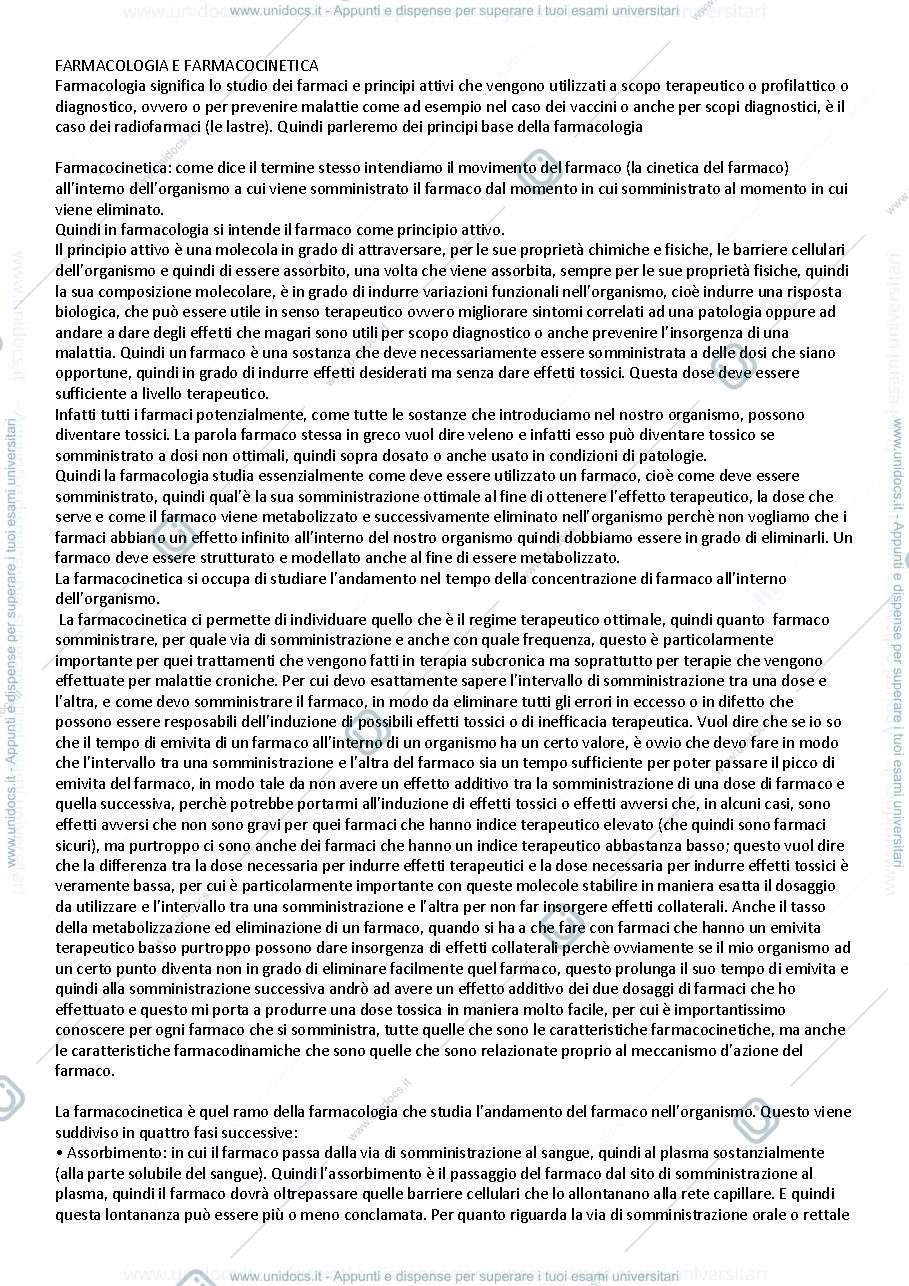 Anteprima pagina 1 — Farmacologia