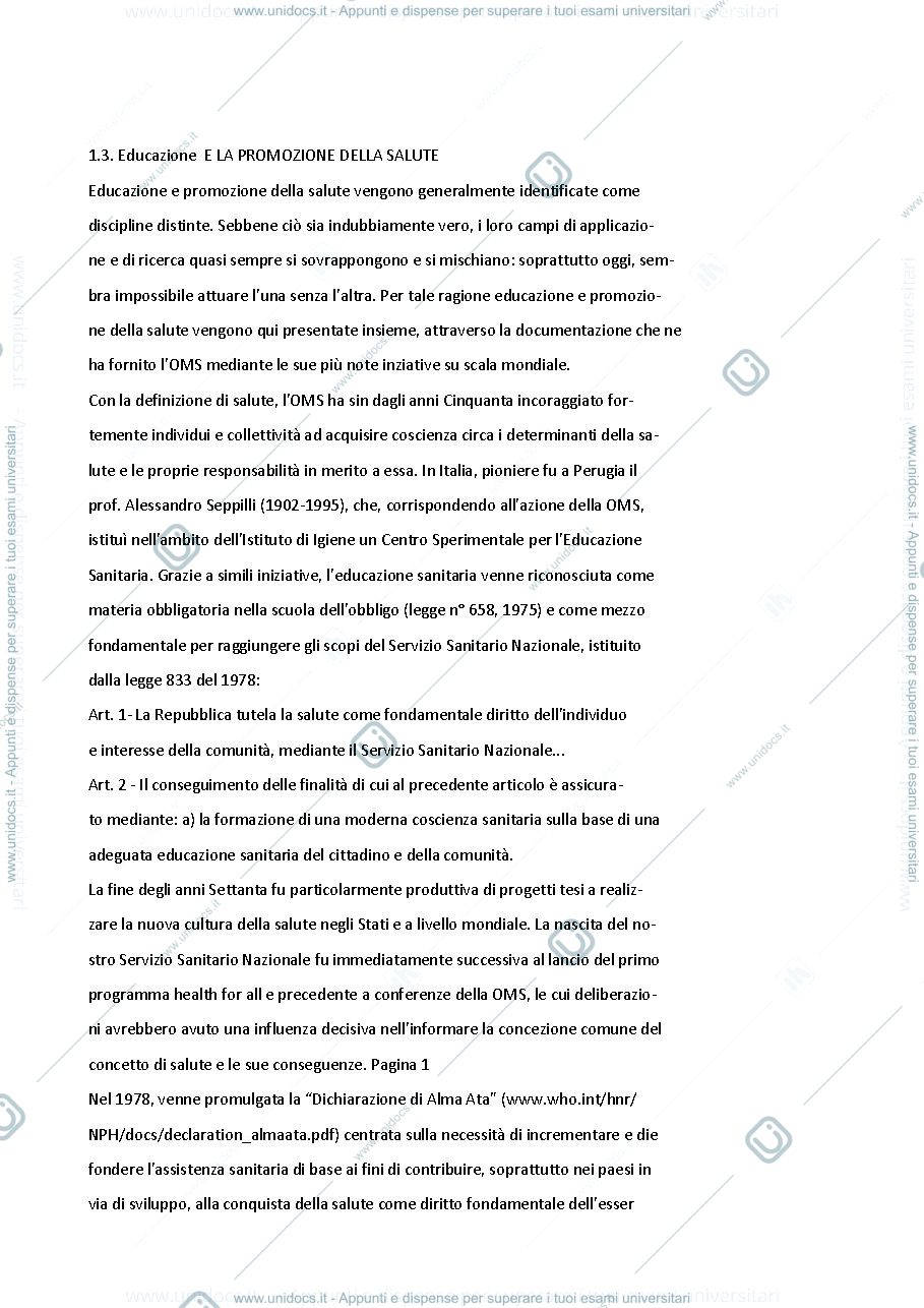 Anteprima pagina 1 — educazione sanitaria