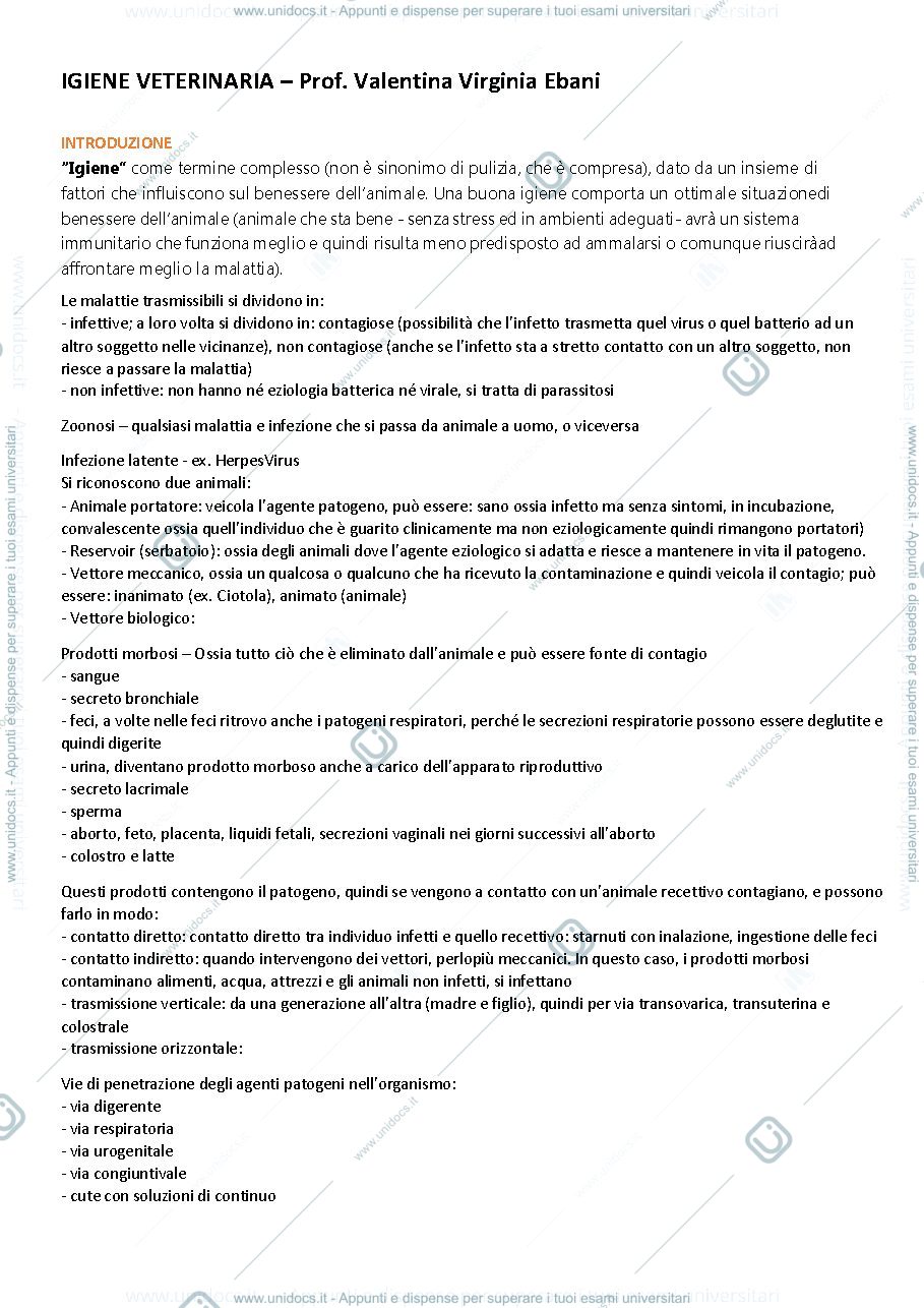 Anteprima pagina 1 — Igiene veterinaria