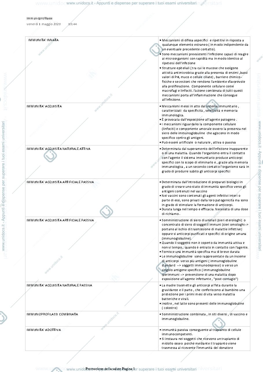 Anteprima pagina 1 — immunoprofilassi