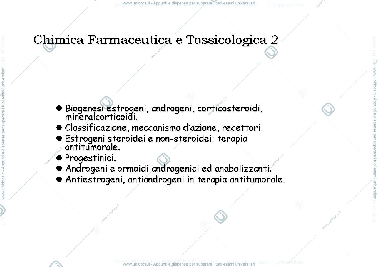 Anteprima pagina 1 — 05-Steroidi Estrogeni Progestinici Androgeni