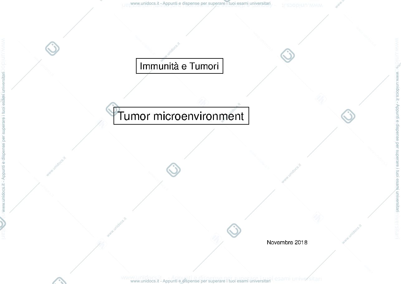 Anteprima pagina 1 — Immunita e Tumori
