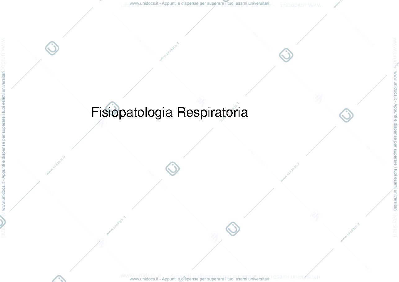 Anteprima pagina 1 — Fisiopatologia Respiratoria