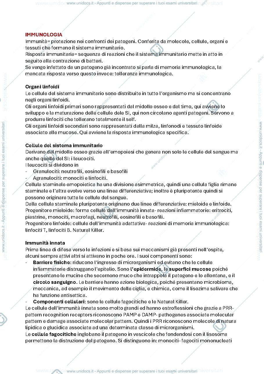 Anteprima pagina 1 — immunologia e immunopatologia