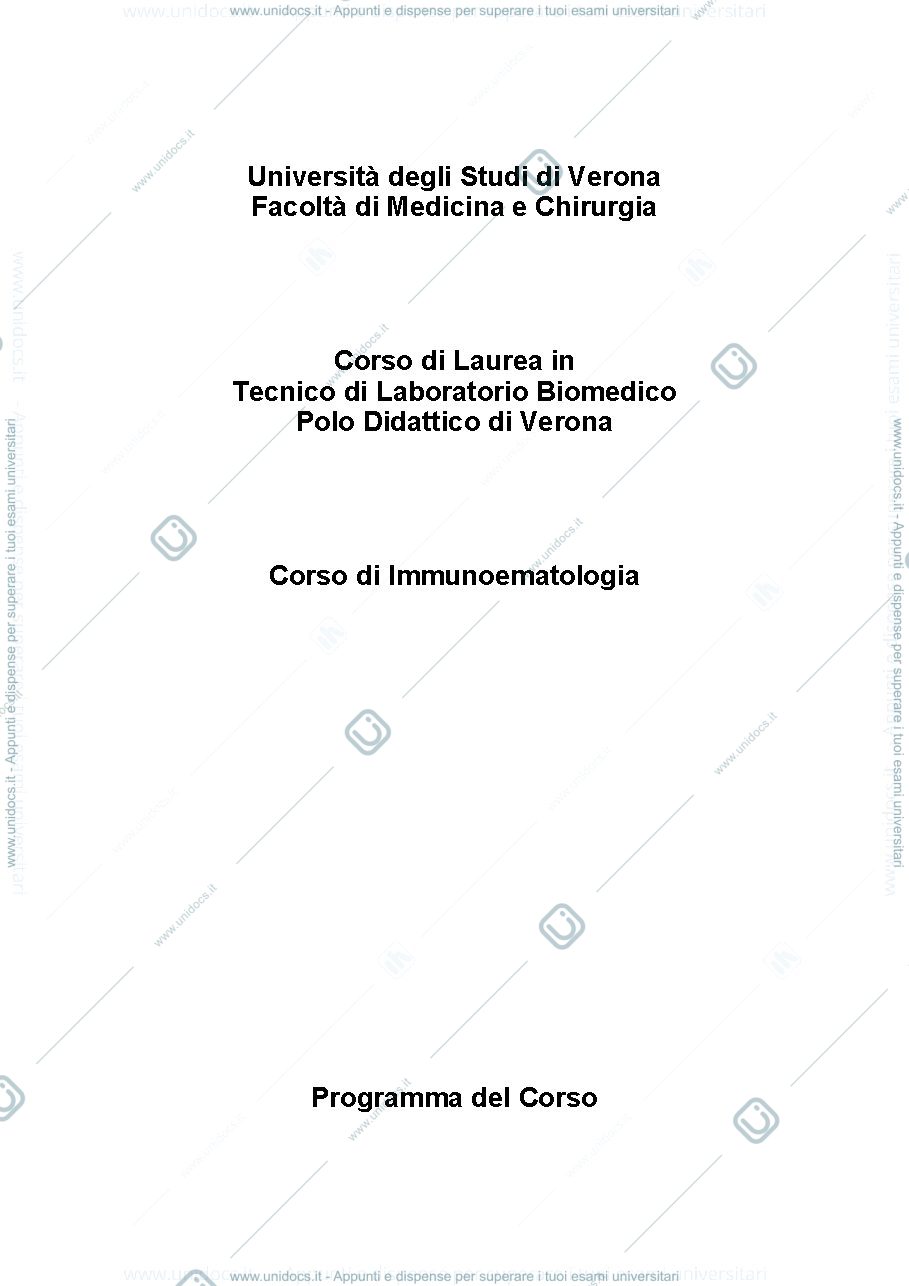 Anteprima pagina 1 — dispensa immunologia
