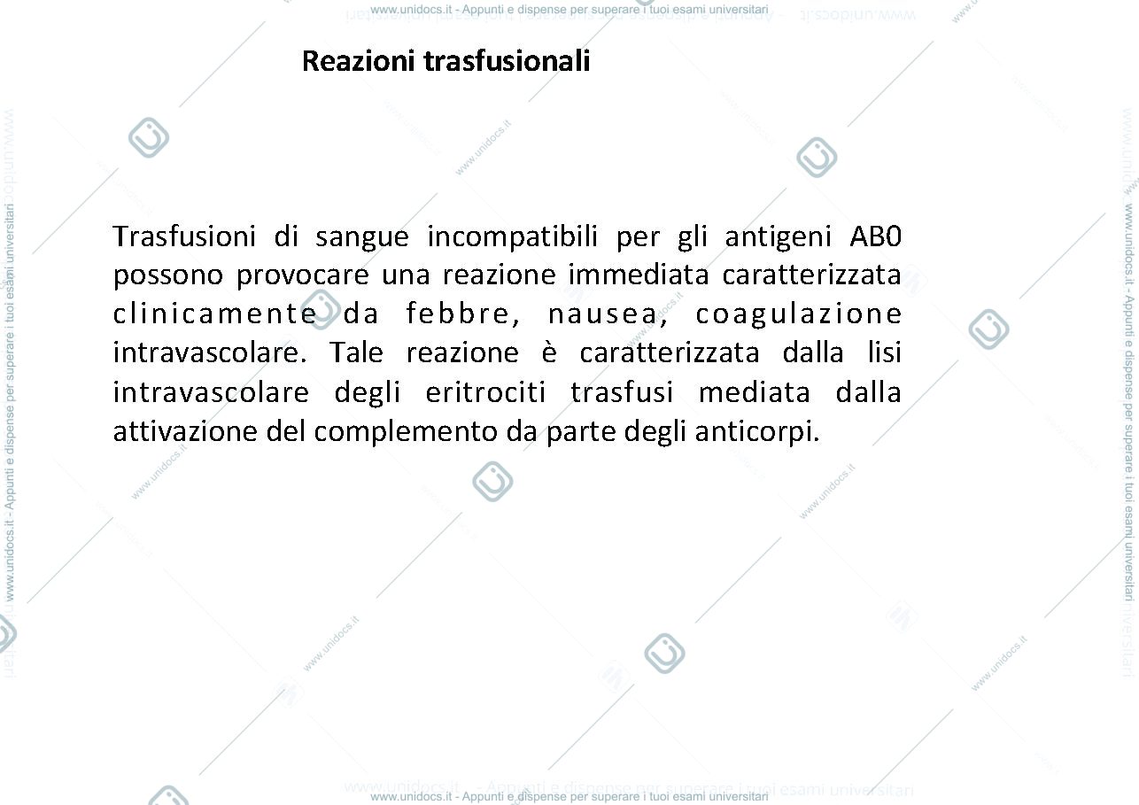 Anteprima pagina 1 — reazioni trasfusionali