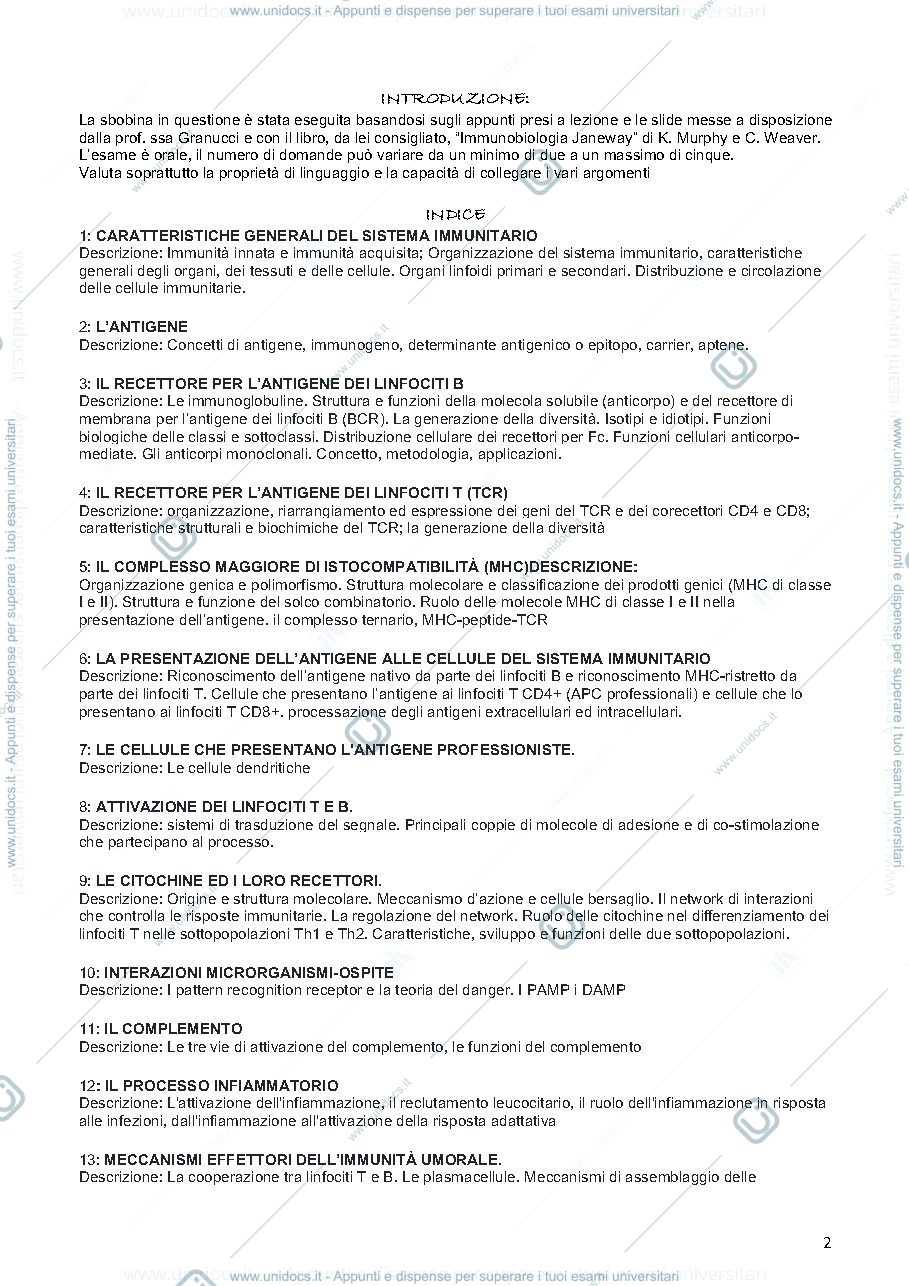 Anteprima pagina 2 — Immunologia