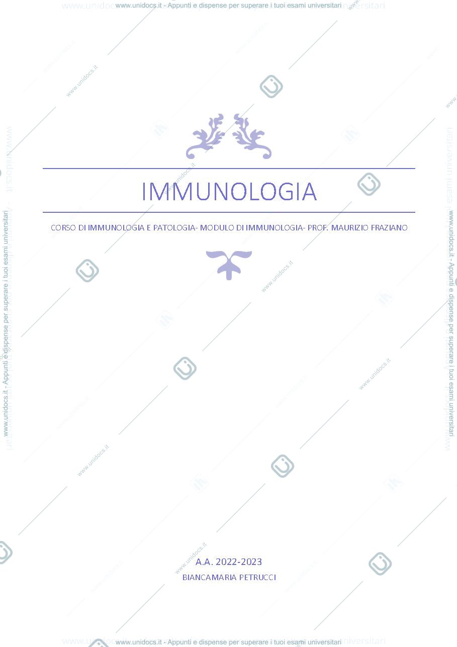 Anteprima pagina 1 — Immunologia
