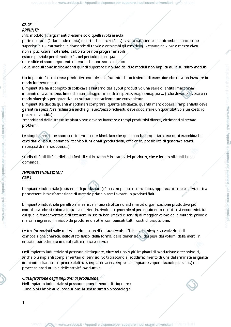Anteprima pagina 1 — Impianti 1