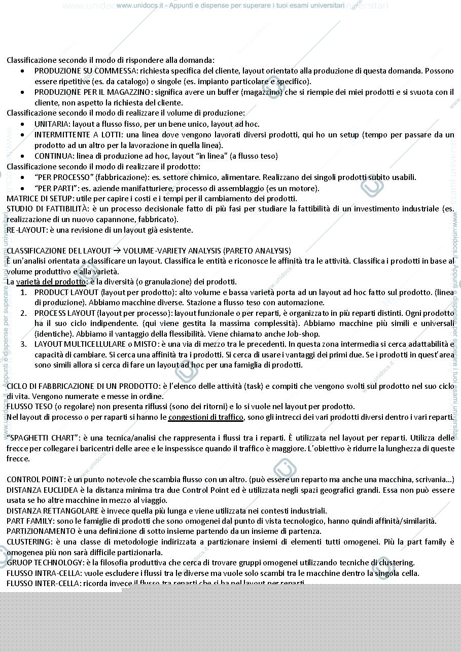 Anteprima pagina 1 — Riassunto Teoria Impianti Industriali 