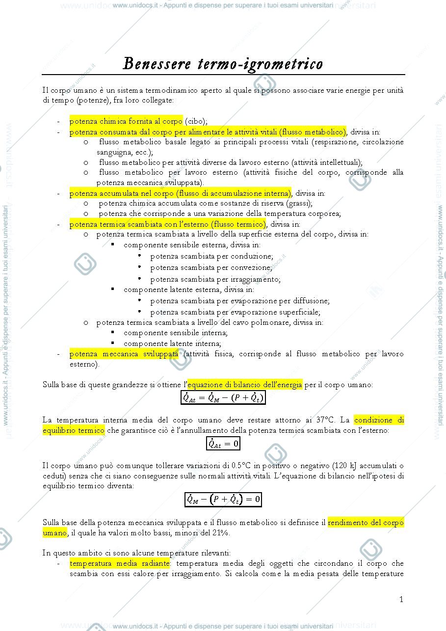 Anteprima pagina 1 — Riassunti e Tabelle Impianti Tecnici