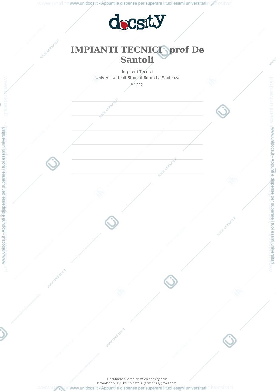 Anteprima pagina 1 — Appunti impianti tecnici