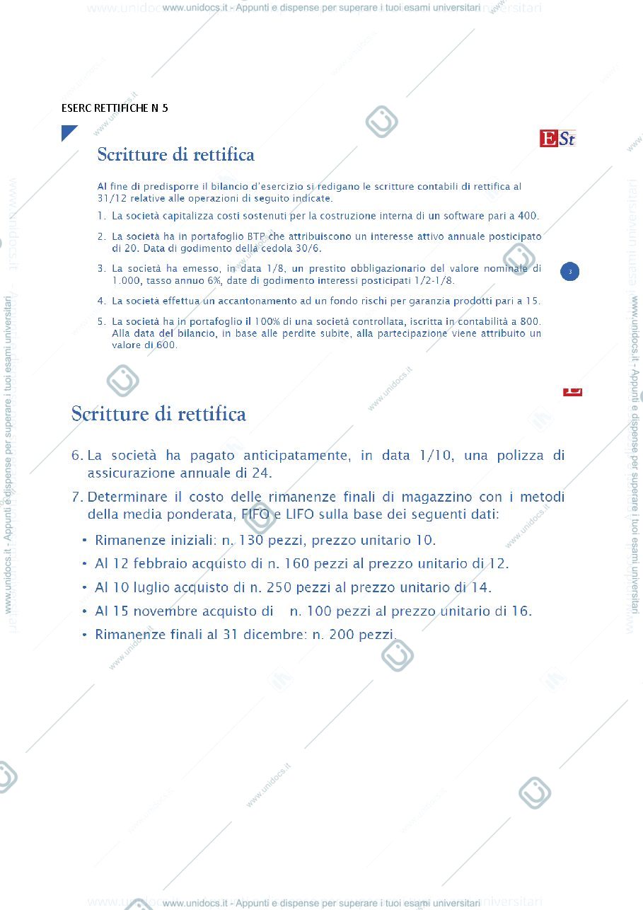 Anteprima pagina 1 — esercizi per esame