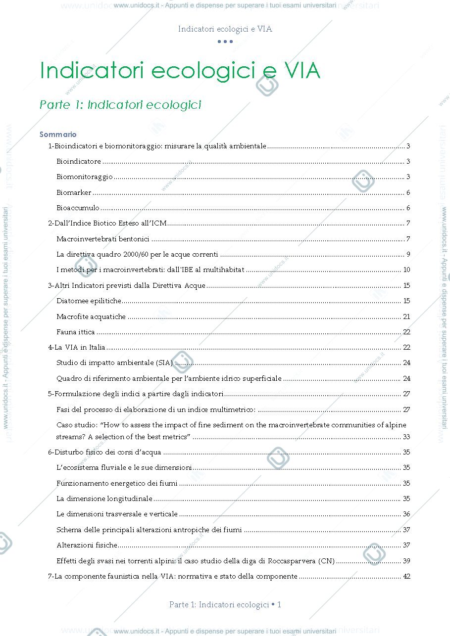 Anteprima pagina 2 — indicatori ecologici