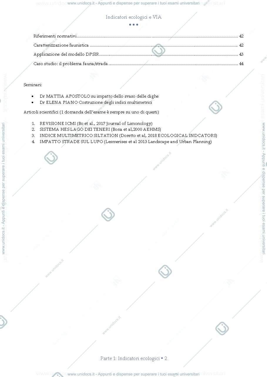 Anteprima pagina 3 — indicatori ecologici