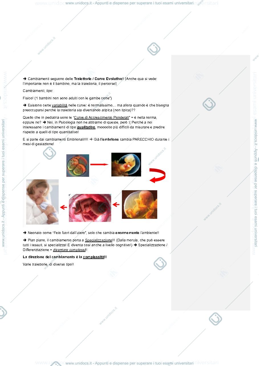 Anteprima pagina 2 — Appunti indicatori precoci dello sviluppo