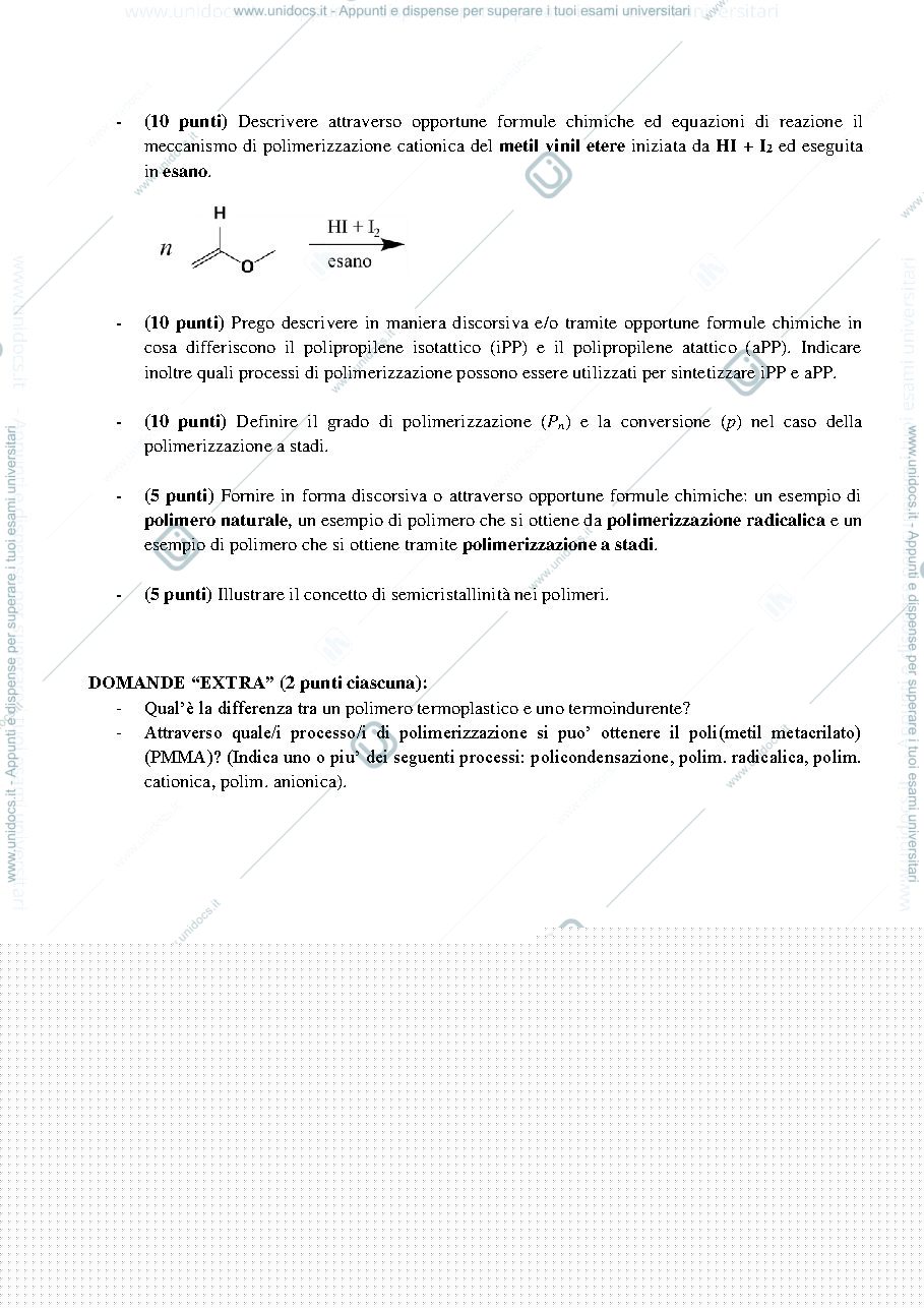 Anteprima pagina 1 — Esempi di domande Industria Chimica