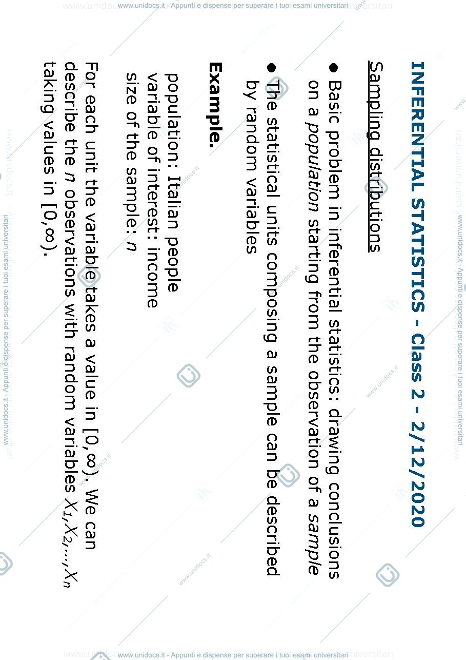 Anteprima pagina 1 — Inferential statistics