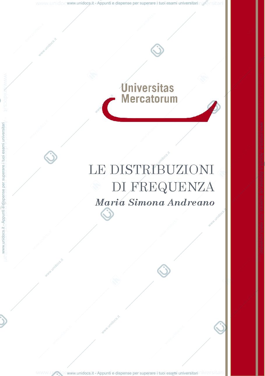 Anteprima pagina 1 — Distribuzioni statistica