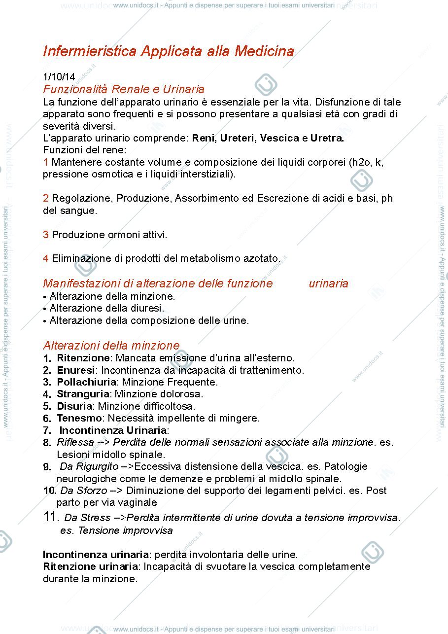 Anteprima pagina 1 — Infermieristica applicata alla medicina