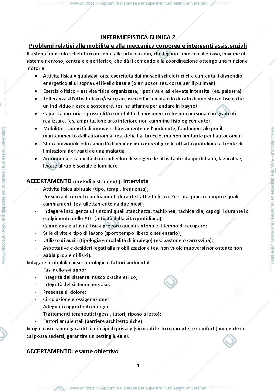 Anteprima pagina 1 — Infermieristica clinica 2