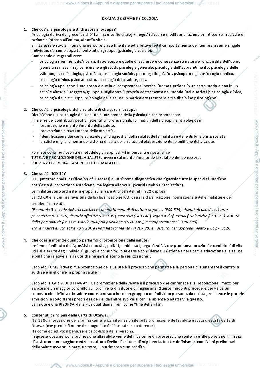 Anteprima pagina 1 — psicologia clinica