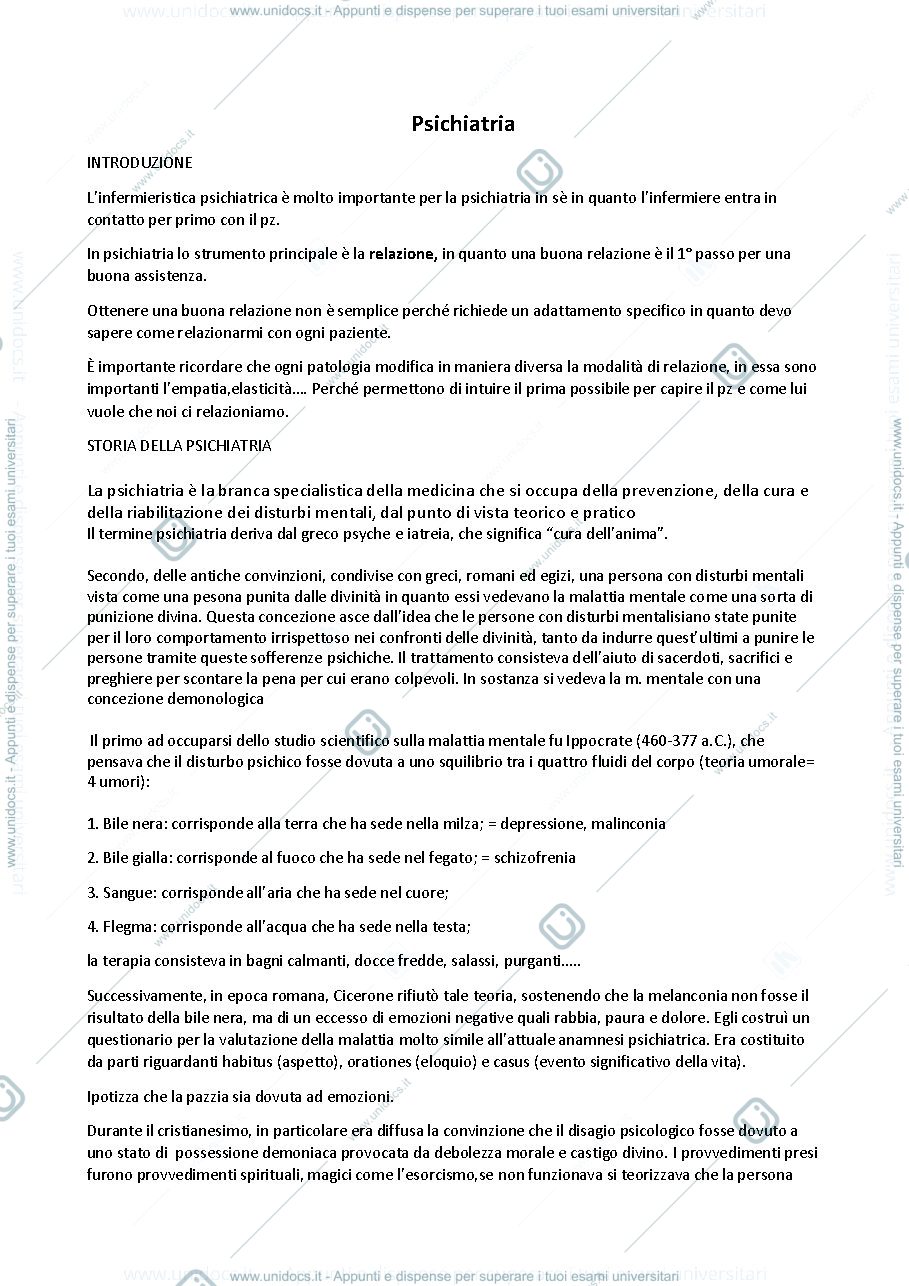 Anteprima pagina 1 — Appunti salute mentale