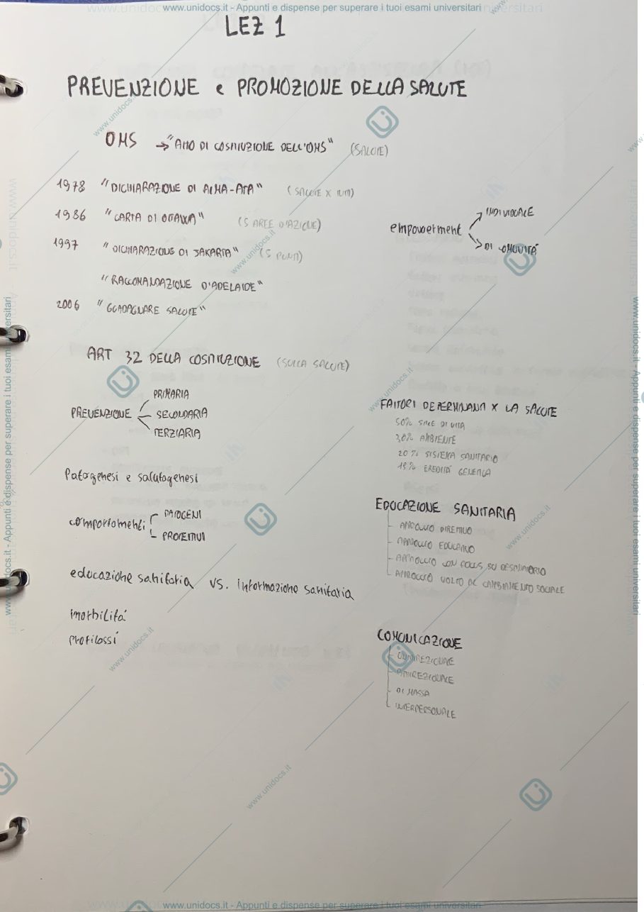 Anteprima pagina 1 — Scienze infermieristiche generali cliniche e pediatriche