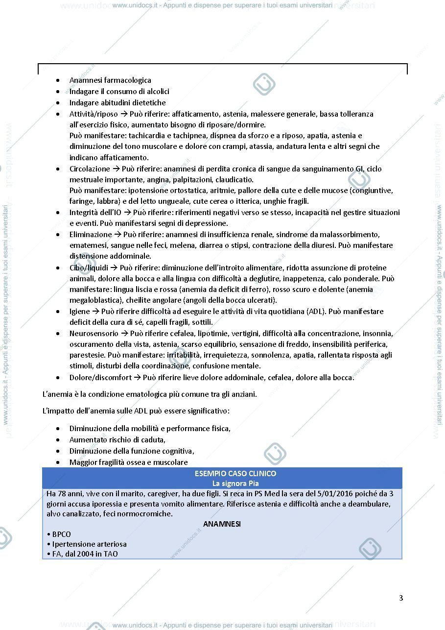 Anteprima pagina 3 — Appunti di infermieristica medica
