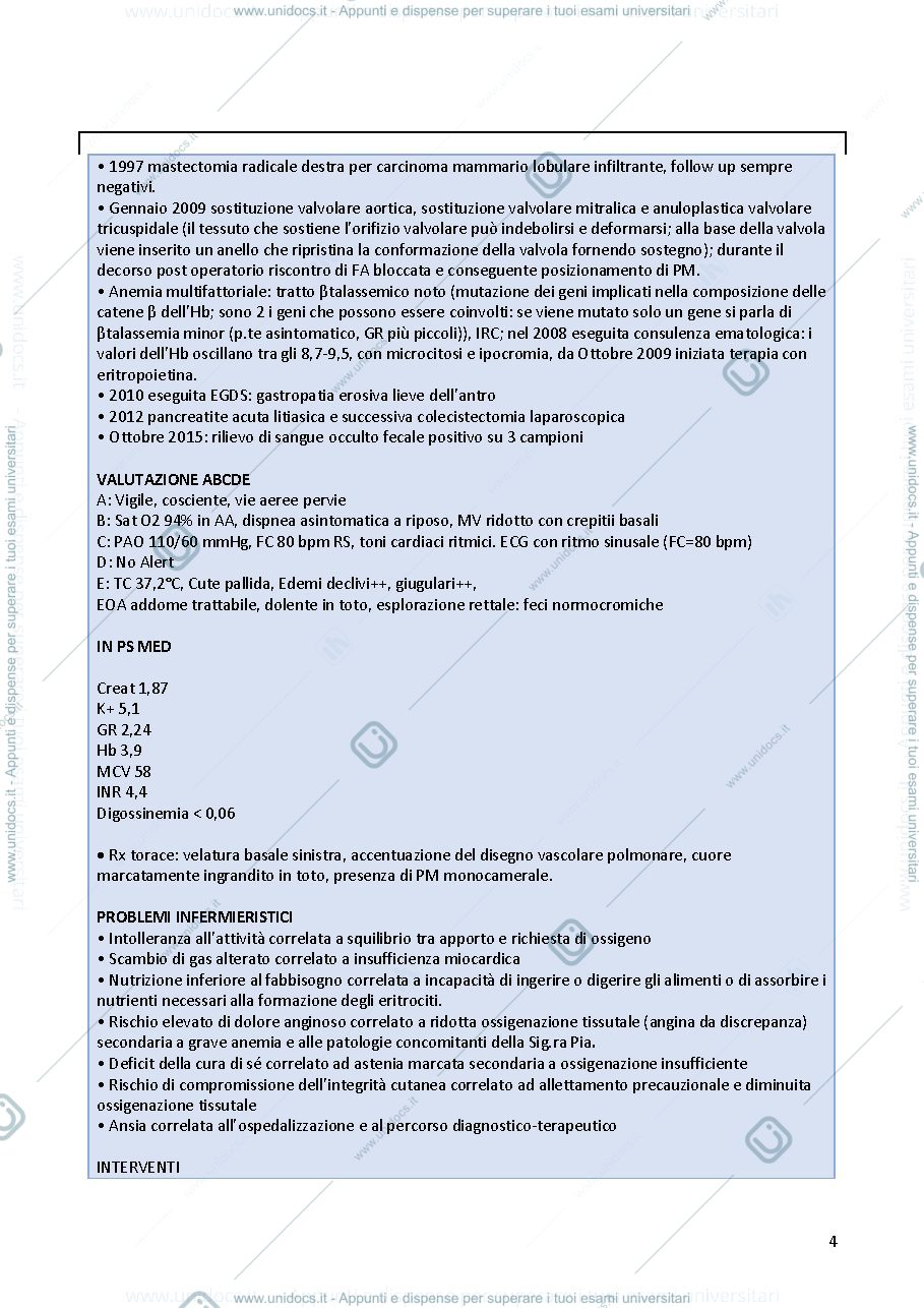 Anteprima pagina 4 — Appunti di infermieristica medica