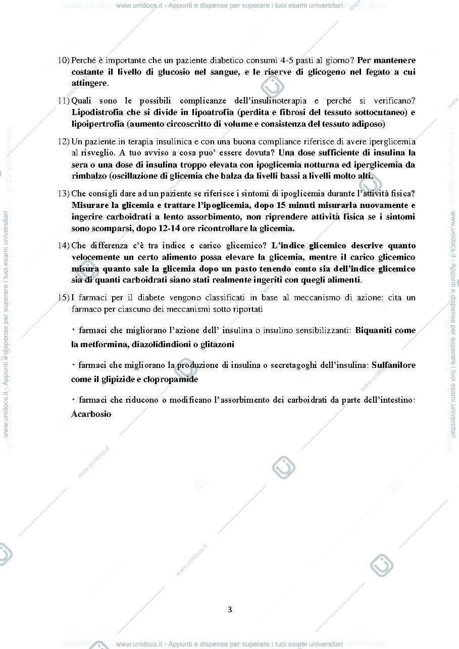 Anteprima pagina 3 — Domande di Infermieristica medica