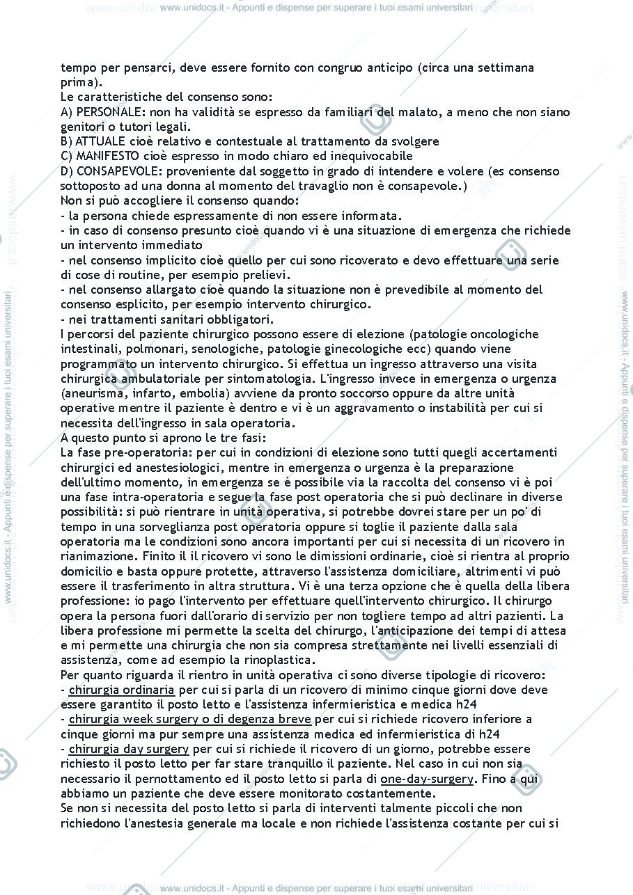 Anteprima pagina 2 — INFERMIERISTICA DELL'AREA CHIRURGICA - II ANNO 