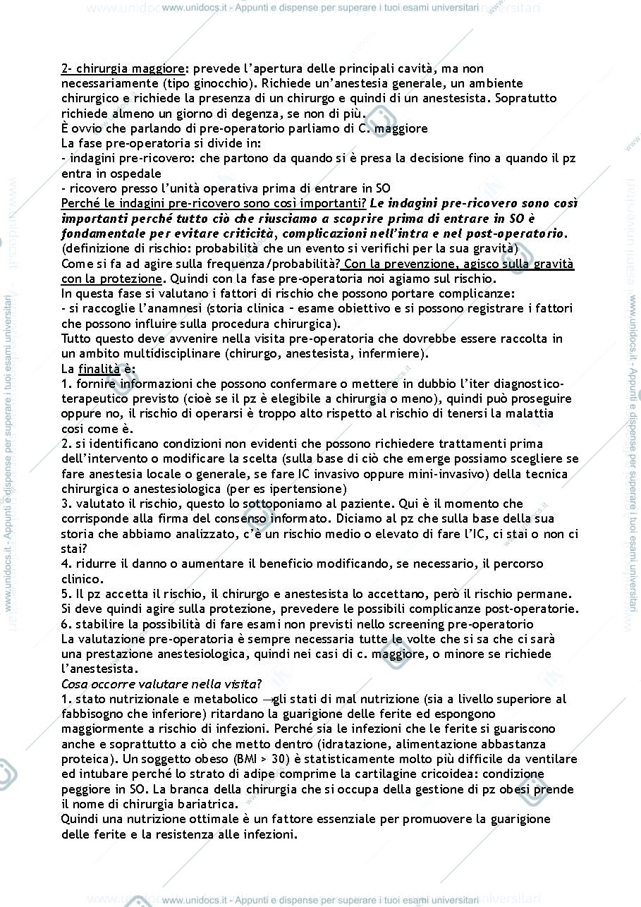 Anteprima pagina 4 — INFERMIERISTICA DELL'AREA CHIRURGICA - II ANNO 