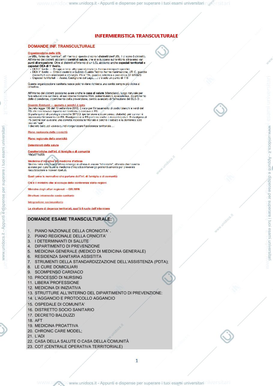 Anteprima pagina 1 — infermieristica transculturale