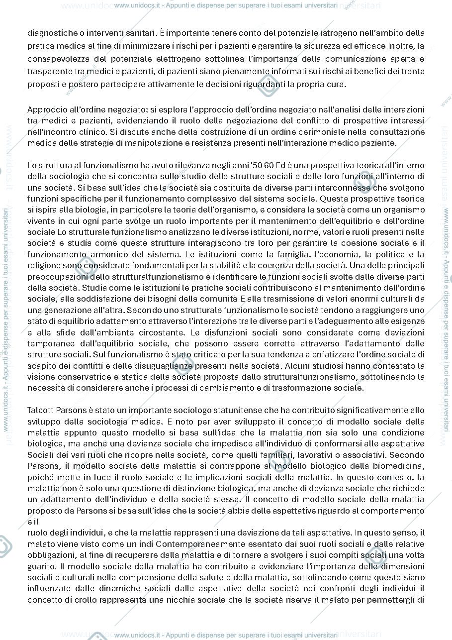 Anteprima pagina 2 — Spiegazione libro SOCIOLOGIA DELLA SALUTE E DELLA MEDICINA