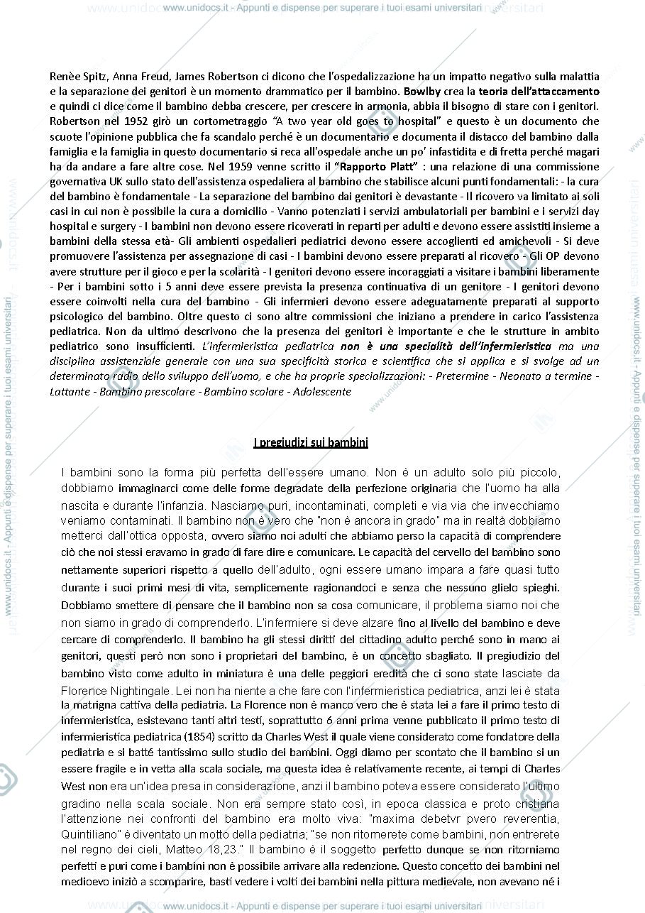 Anteprima pagina 3 — Infermieristica pediatria 