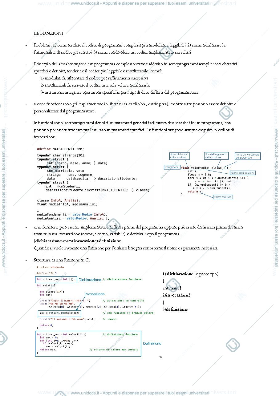 Anteprima pagina 1 — LE FUNZIONI