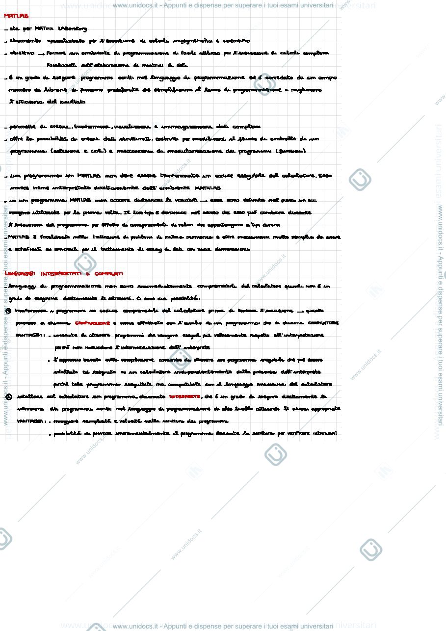 Anteprima pagina 1 — Matlab