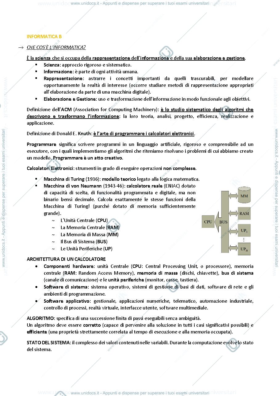 Anteprima pagina 1 — Informatica B